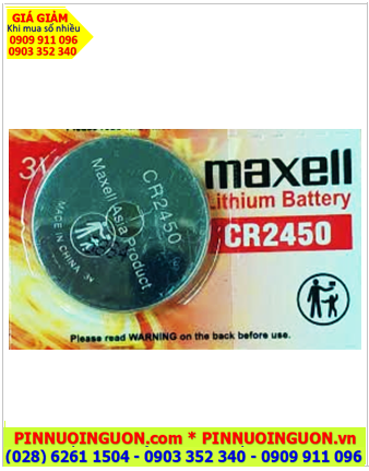 Maxell CR2450 _Pin CR2450; Pin đồng xu 3v lithium Maxell CR2450 chính hãng |HÀNG CÓ SẲN